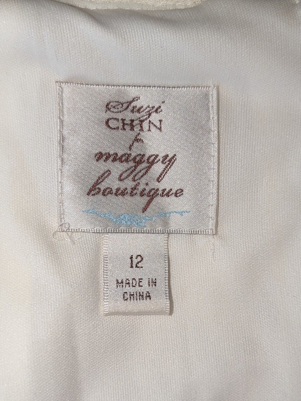 Suzi Chin for Maggy Boutique Ivory Textured Sheath Mini Dress Graduation Party - Picture 6 of 7